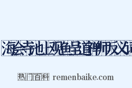 海会寺池上观鱼呈道禅师反义词是什么意思的图片